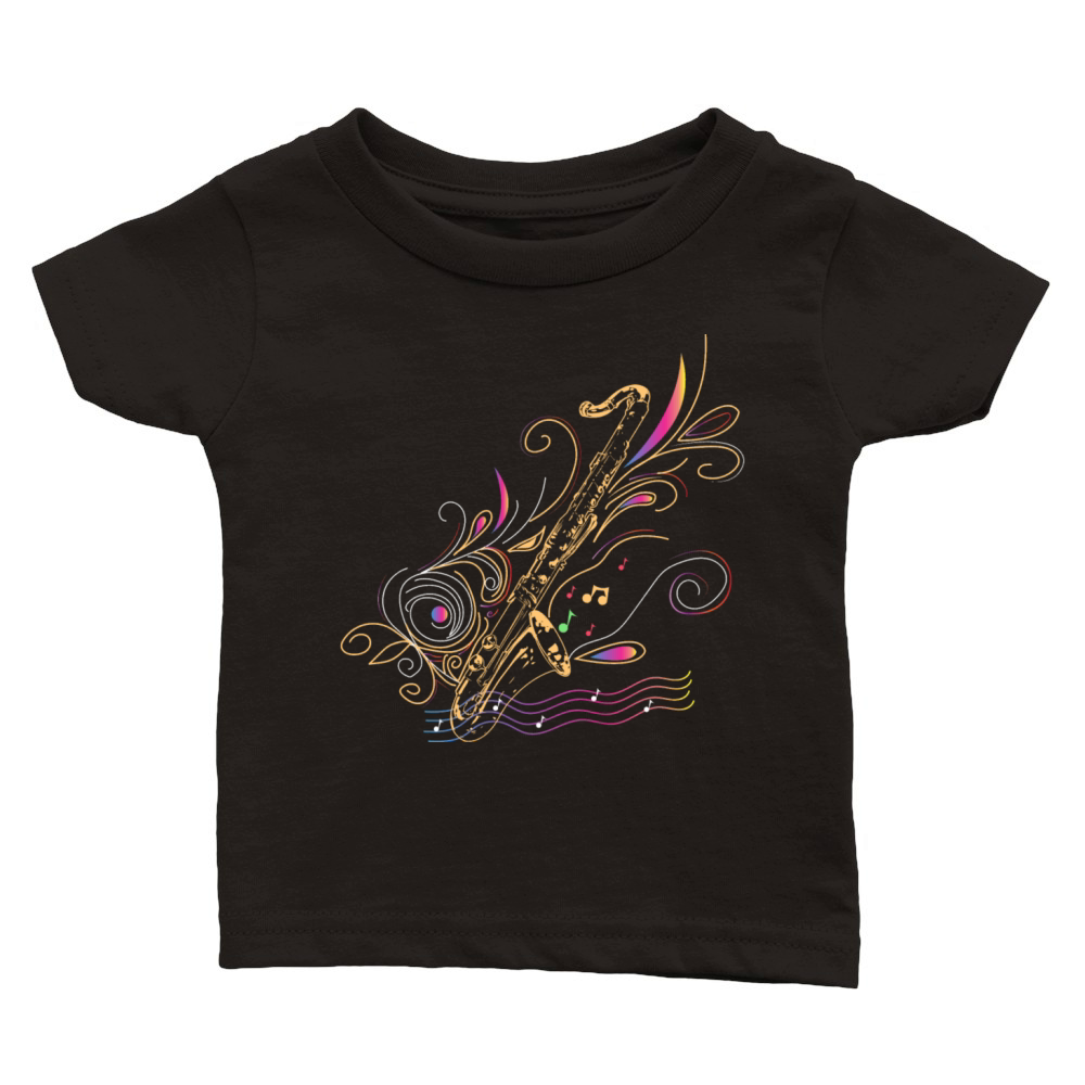 Bass clarinet colorful gift Classic Baby Crewneck T-shirt