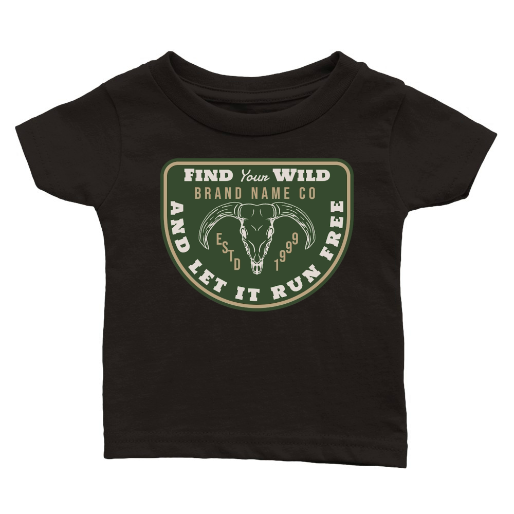 Find your wild brand name co Classic Baby Crewneck T-shirt