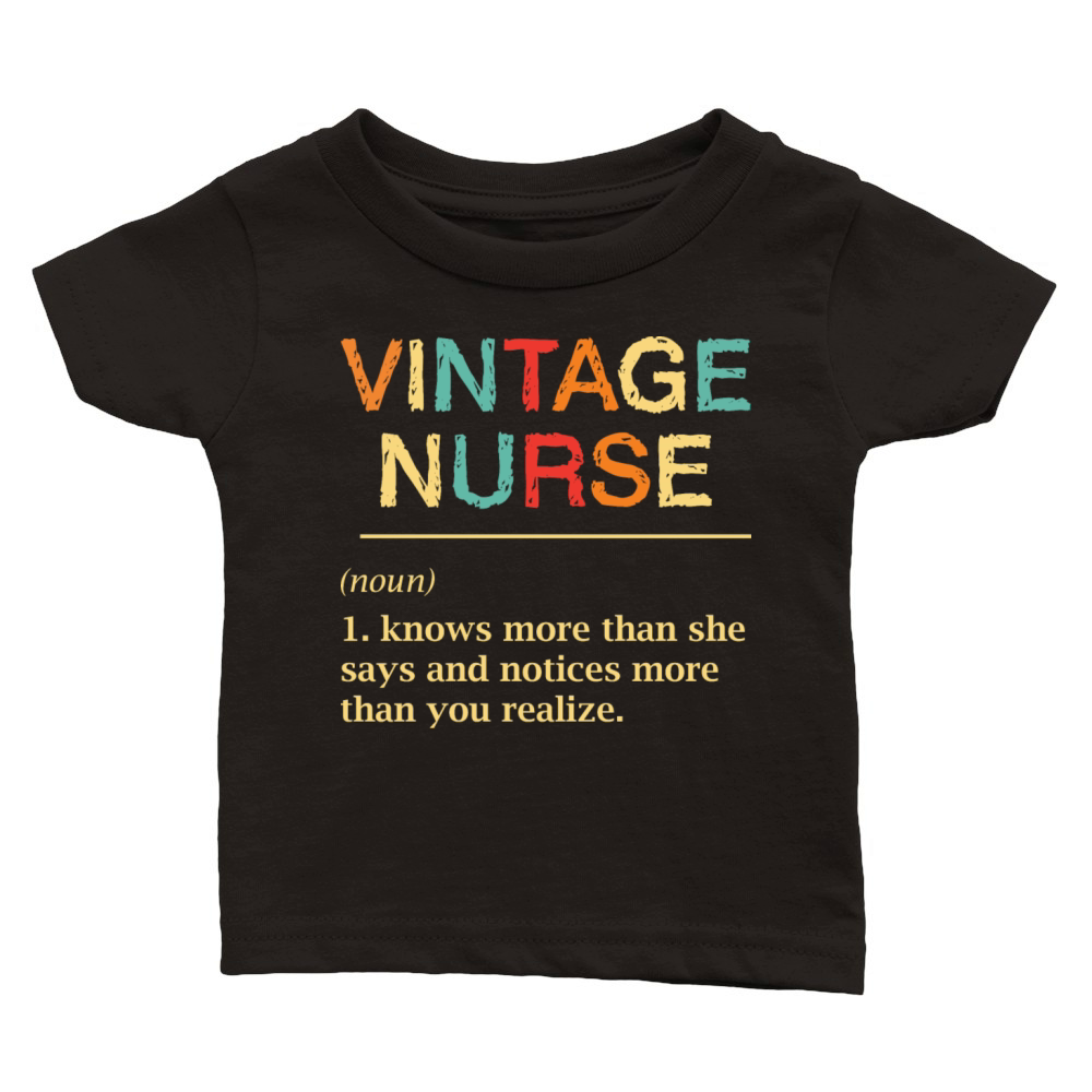 Vintage Nurse Definition Funny Nursing RN ER ED Classic Baby Crewneck T-shirt