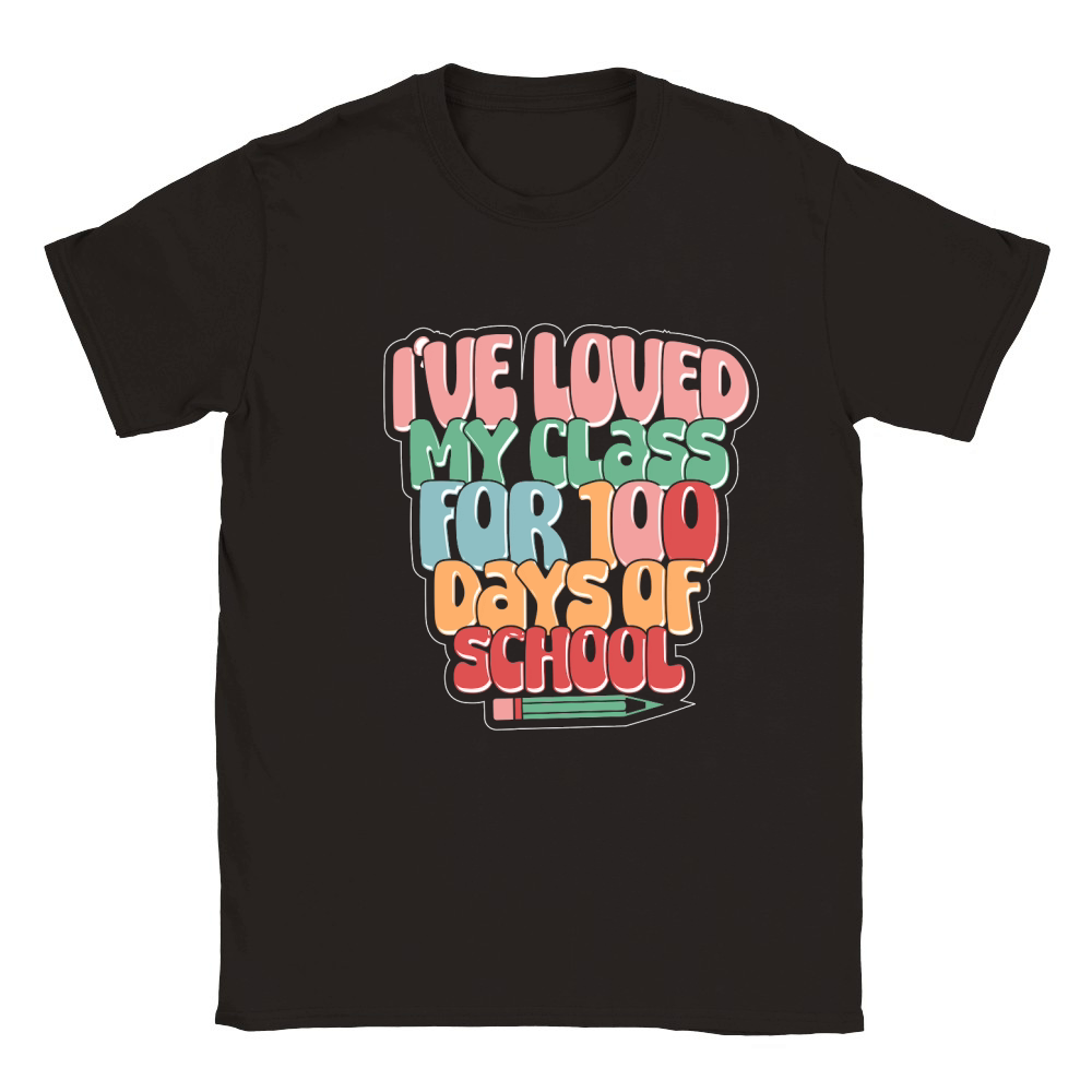 100 Days of School 1 Classic Kids Crewneck T-shirt