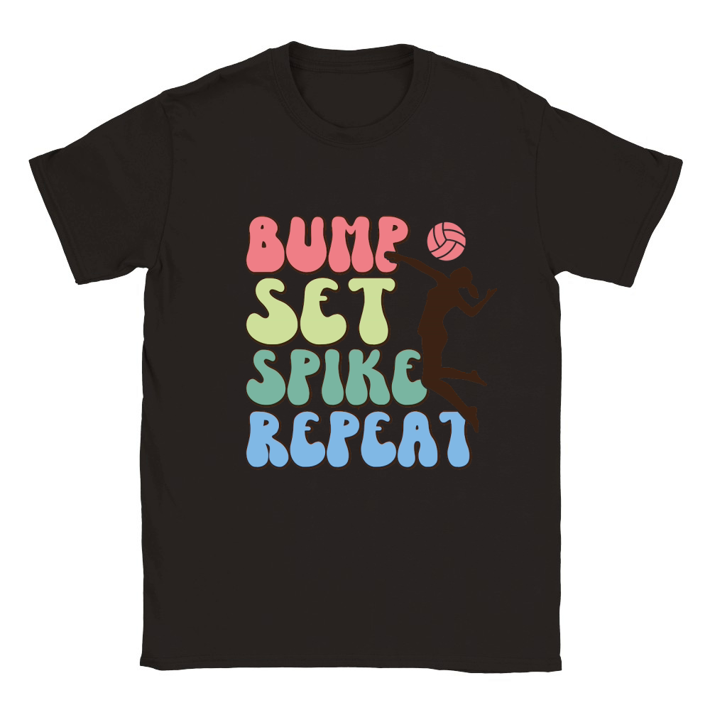 Bump Set Spike Repeat Classic Kids Crewneck T-shirt