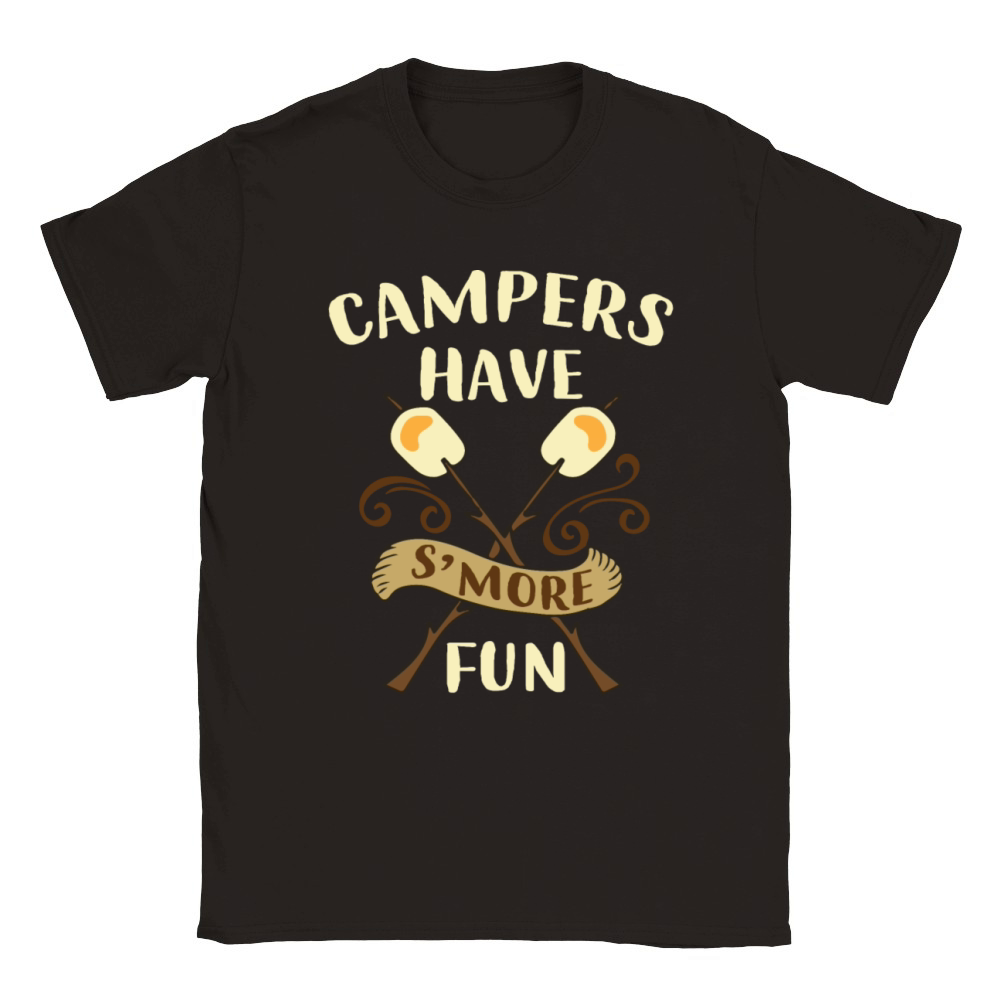 Campers Have Smore Funny Campfire Campout T-Shirt Classic Kids Crewneck T-shirt