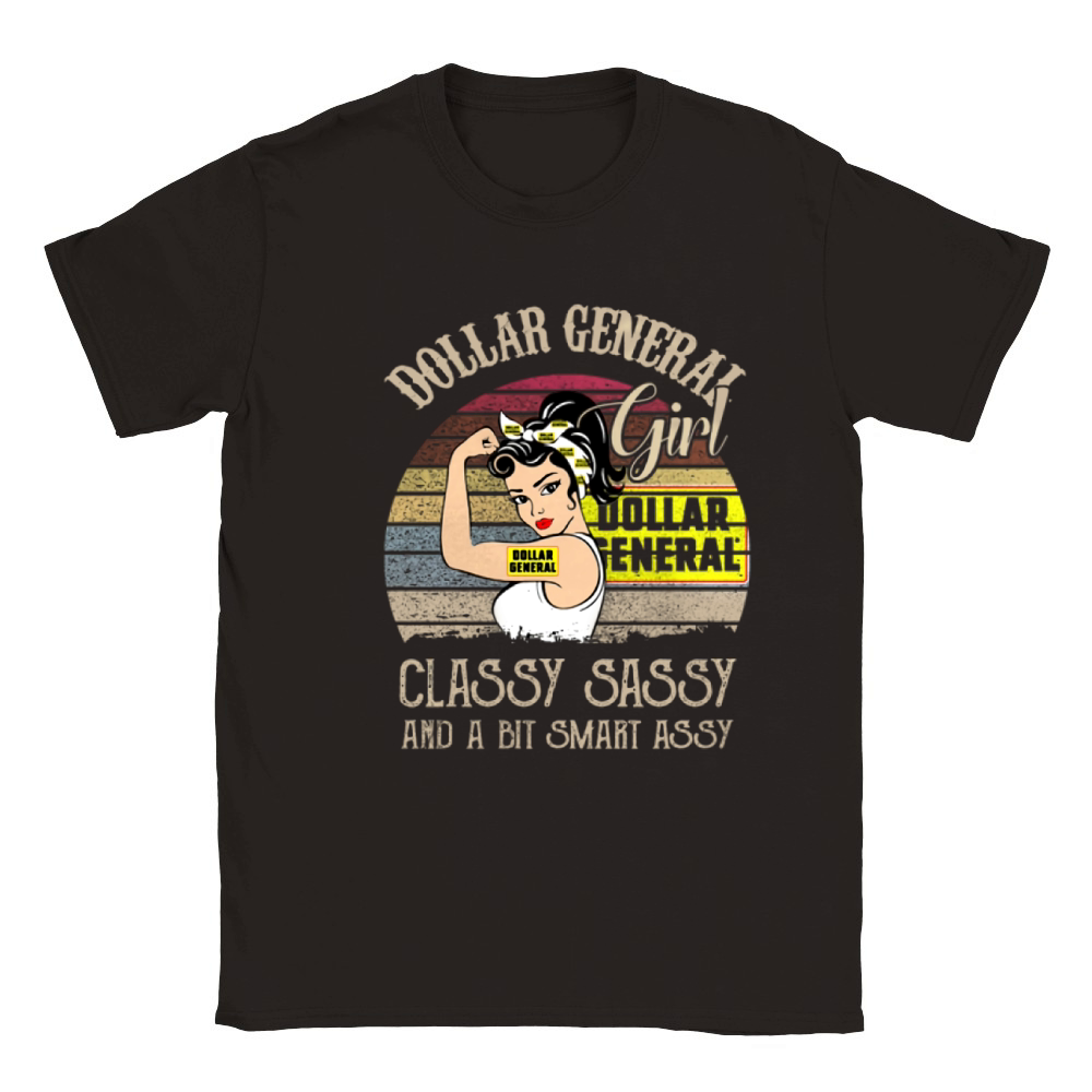 Dollar general girl classy sassy and a bit smart assy vintage shirt Classic Kids Crewneck T-shirt