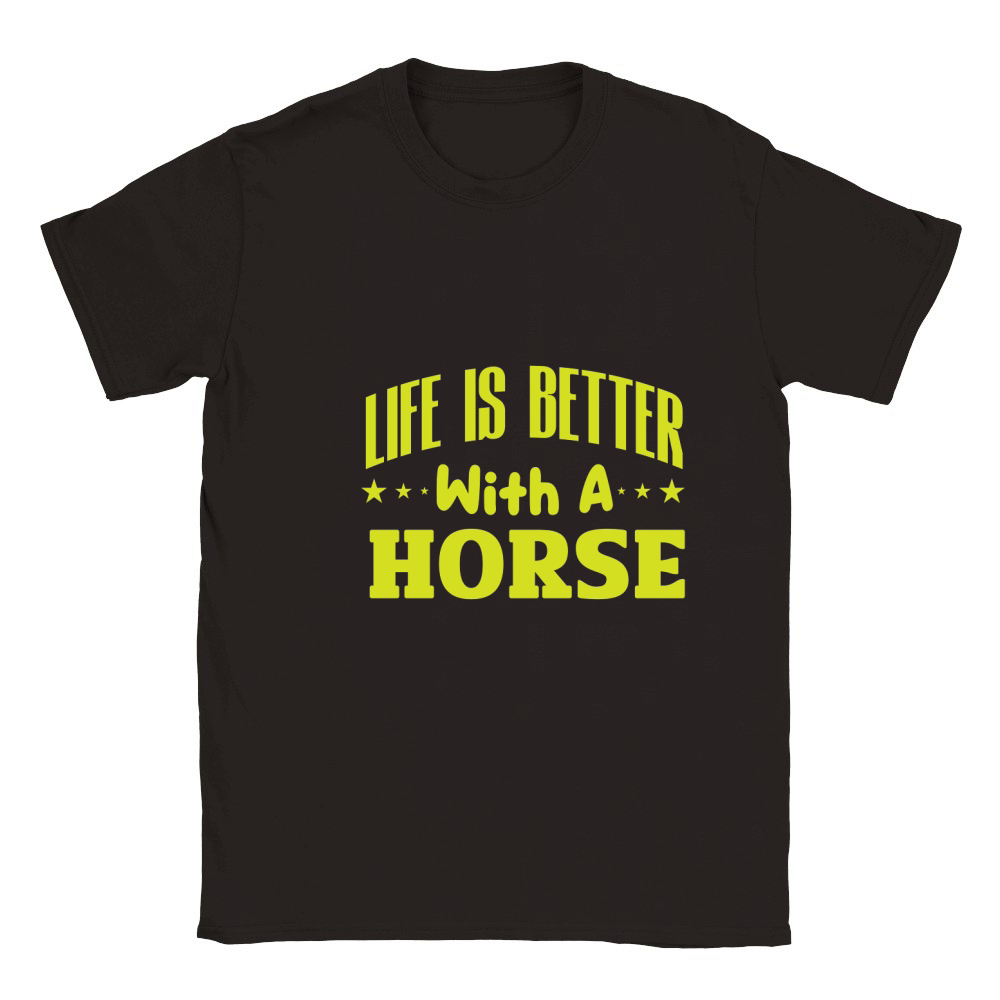 Life Is Better With A Horse Classic Kids Crewneck T-shirt