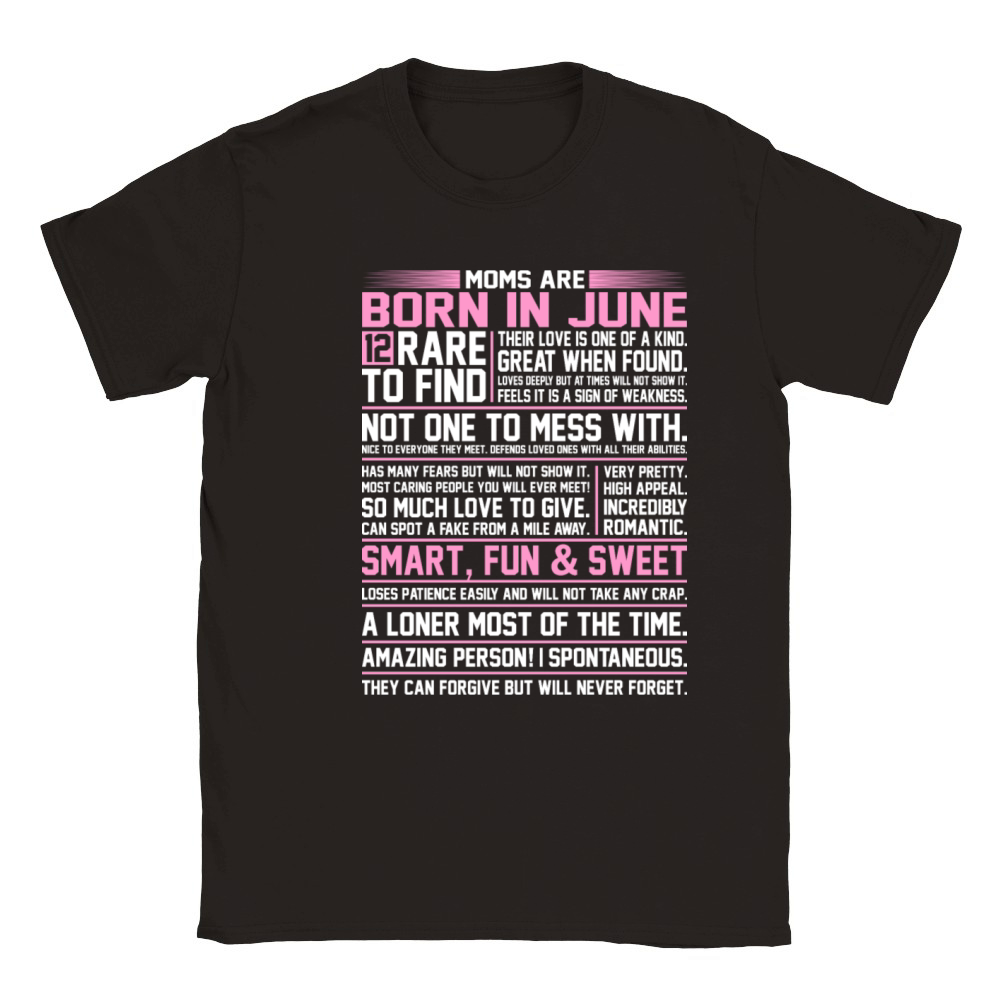 Moms Are Born In June Classic Kids Crewneck T-shirt