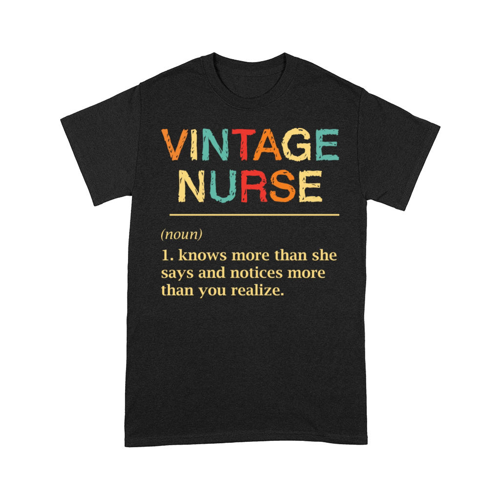 Vintage Nurse Definition Funny Nursing RN ER ED Comfort T-shirt