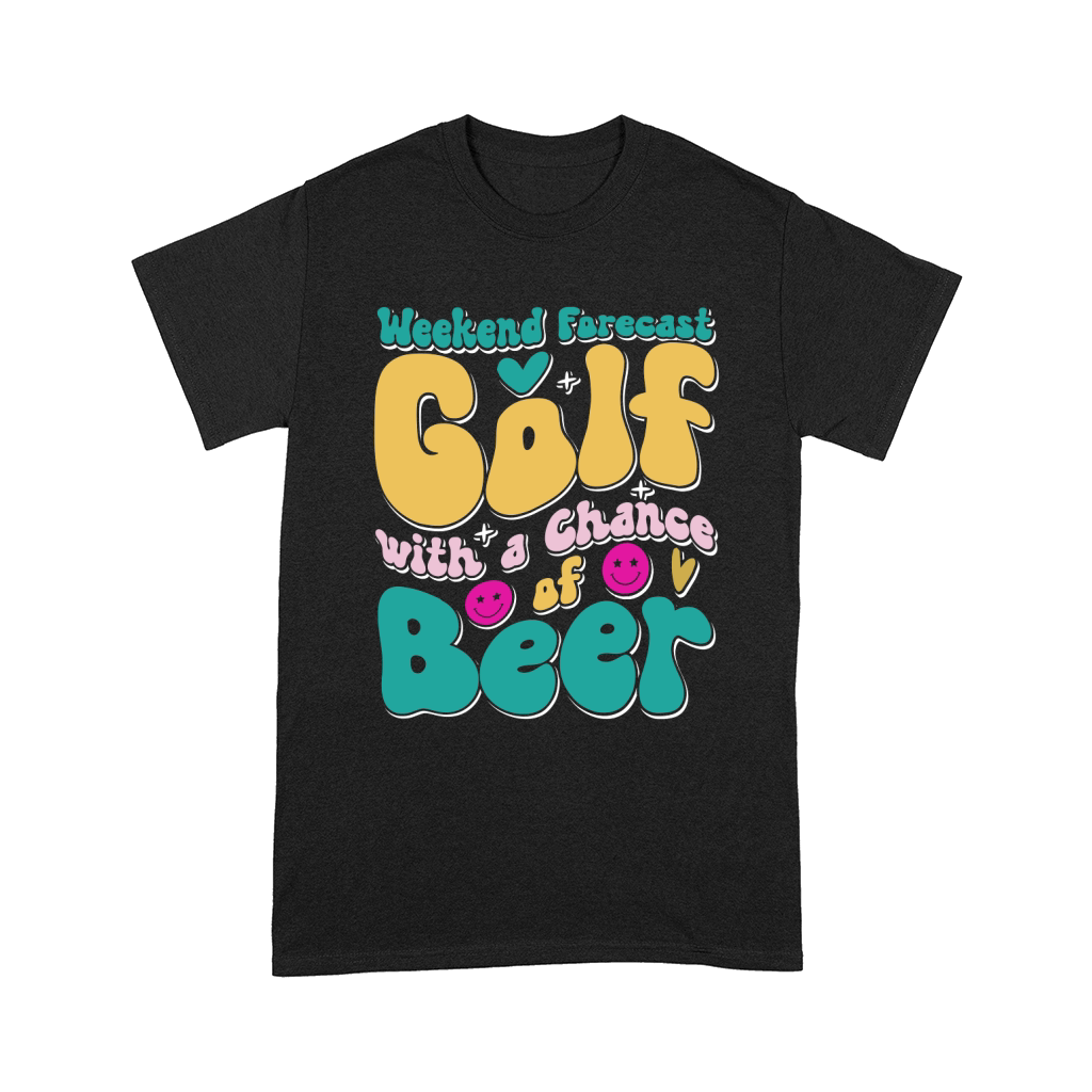 Weekend Forecast Golf with a Chance of Beer 2 Comfort T-shirt