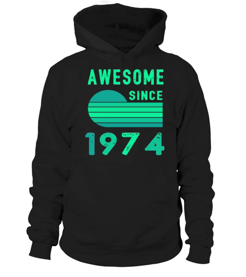 1974 Birthday Retro Vintage Gift age Hoodie Unisex
