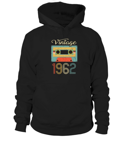 Vintage Cassette 1962 60th Birthday 60 Years Gift Hoodie Unisex