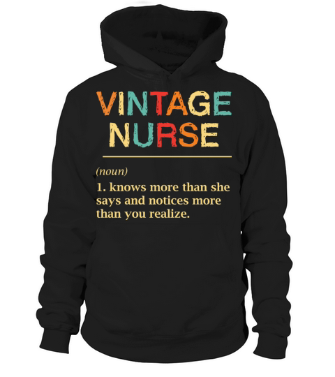 Vintage Nurse Definition Funny Nursing RN ER ED Hoodie Unisex