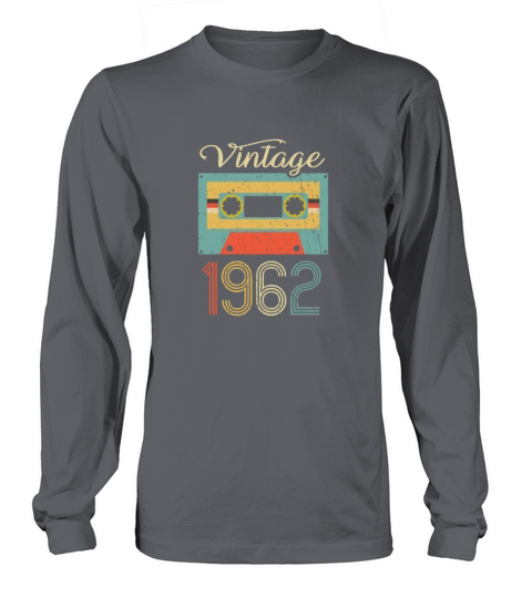 Vintage Cassette 1962 60th Birthday 60 Years Gift Long sleeved Unisex