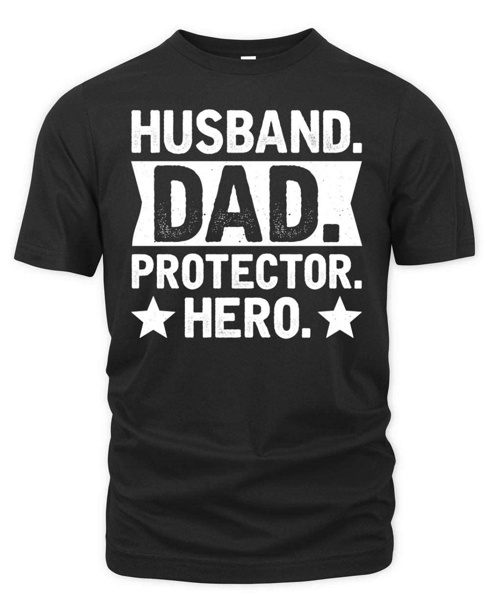Husband Dad Protector Hero (2) Organic Unisex T-shirt