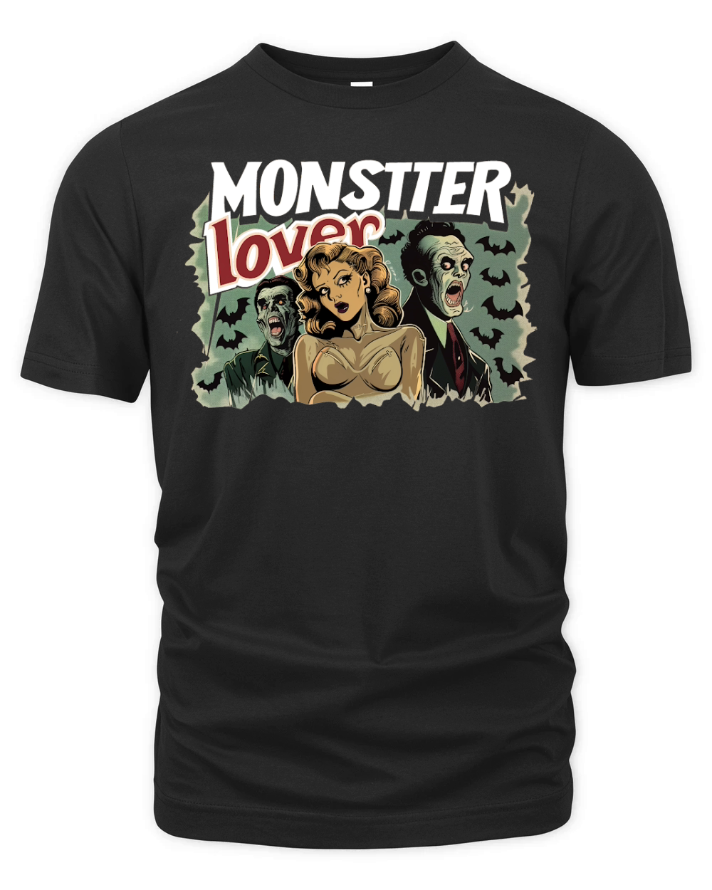 monster lover white text Organic Unisex T-shirt