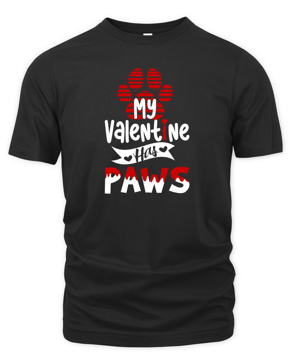 My valentine has paws SVG t shirt design For dog lovers Organic Unisex T-shirt