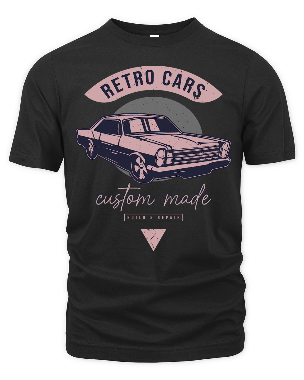 retro cars vector graphic Organic Unisex T-shirt