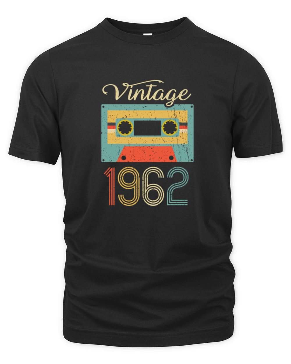 Vintage Cassette 1962 60th Birthday 60 Years Gift Organic Unisex T-shirt