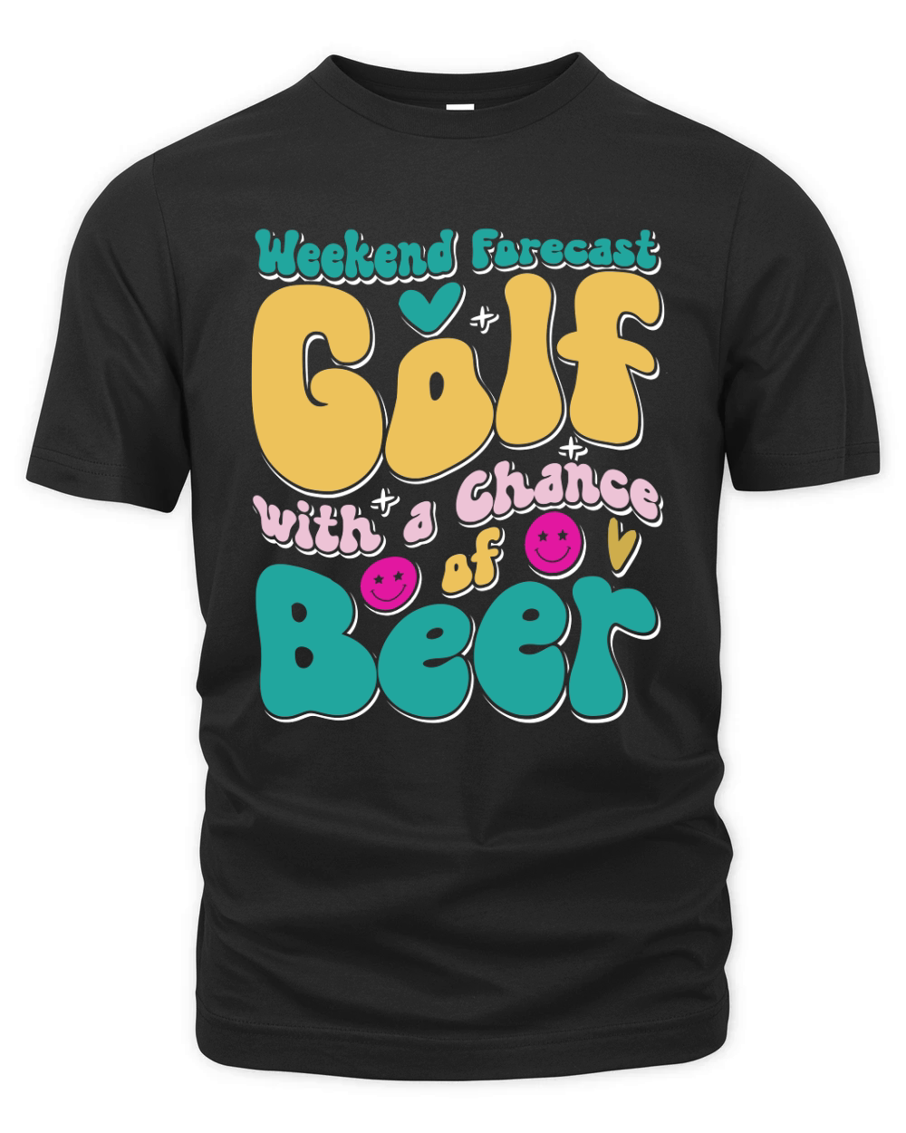 Weekend Forecast Golf with a Chance of Beer 2 Organic Unisex T-shirt