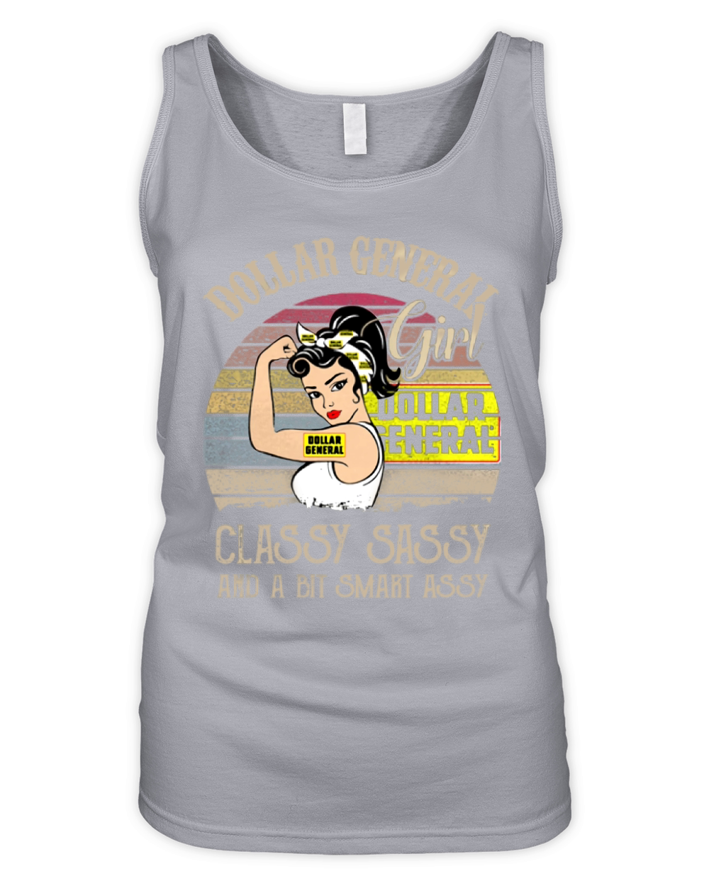 Dollar general girl classy sassy and a bit smart assy vintage shirt Organic Women's Tank Top