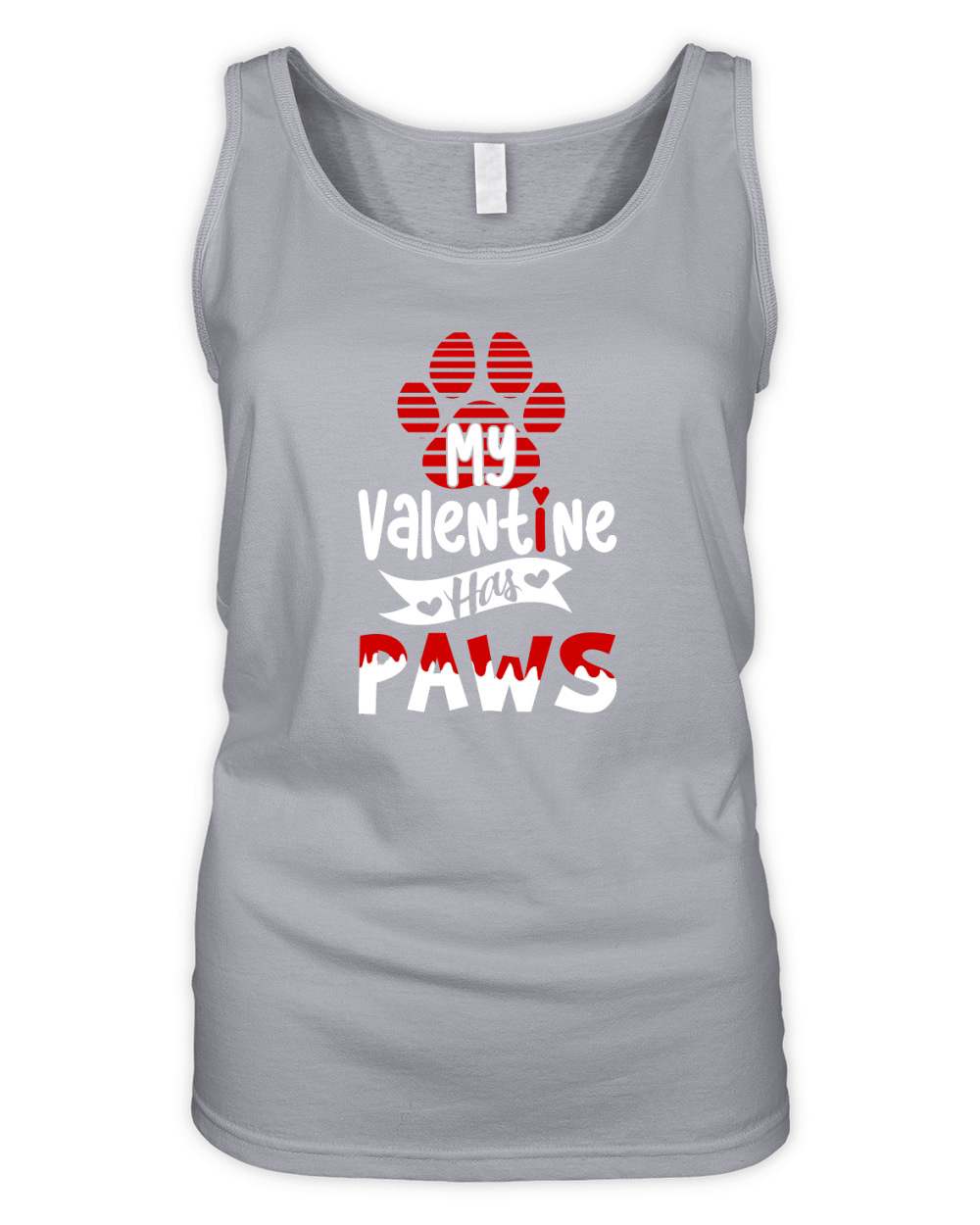 My valentine has paws SVG t shirt design For dog lovers Organic Women's Tank Top