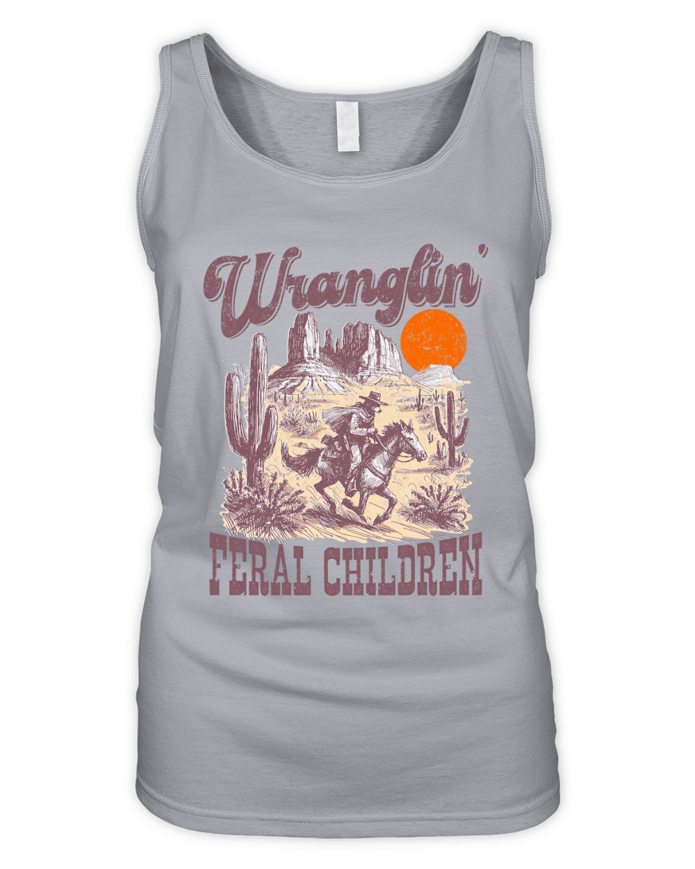 Raccoon Cowboy L Color Organic Women's Tank Top
