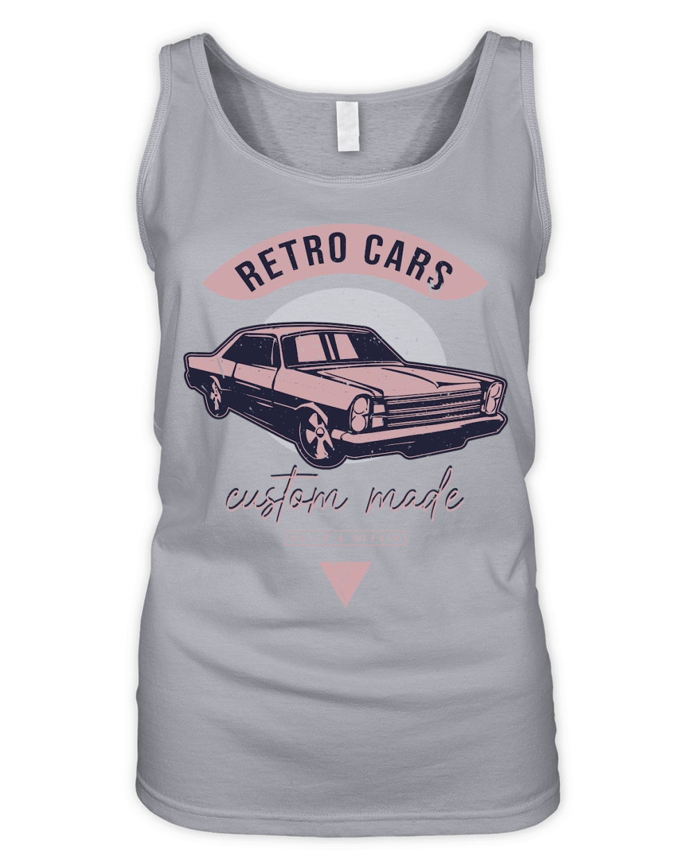 retro cars vector graphic Organic Women's Tank Top