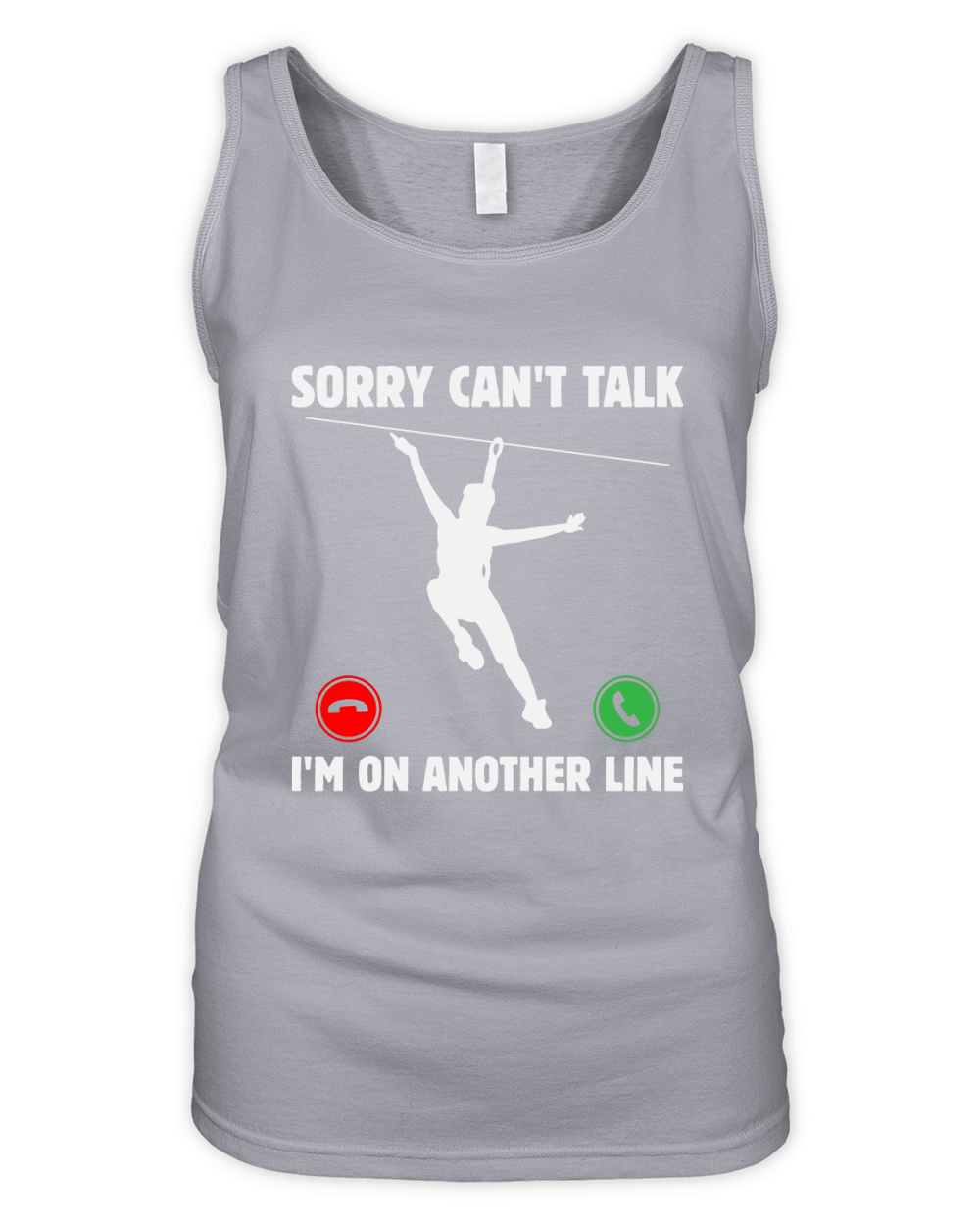 Sorry Cant Talk Im On Another Line Organic Women's Tank Top