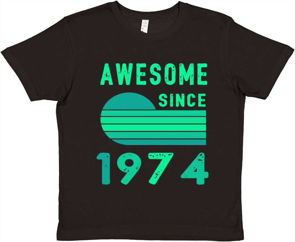 1974 Birthday Retro Vintage Gift age Premium Kids Crewneck T-shirt