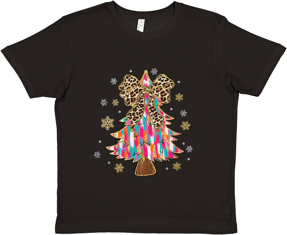 brushstroke xmas tree Premium Kids Crewneck T-shirt
