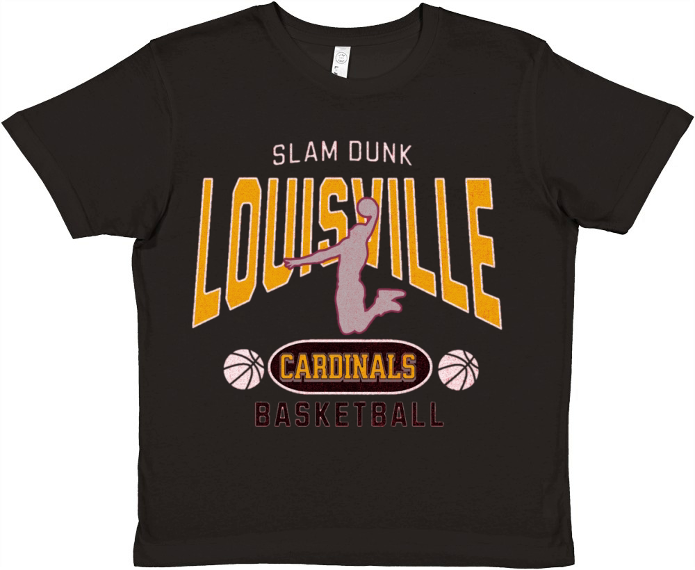 Louisville Slam Dunk Basketball Premium Kids Crewneck T-shirt