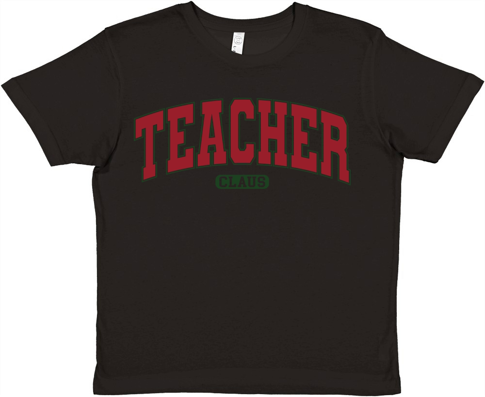 TeacherClausVarsity Premium Kids Crewneck T-shirt