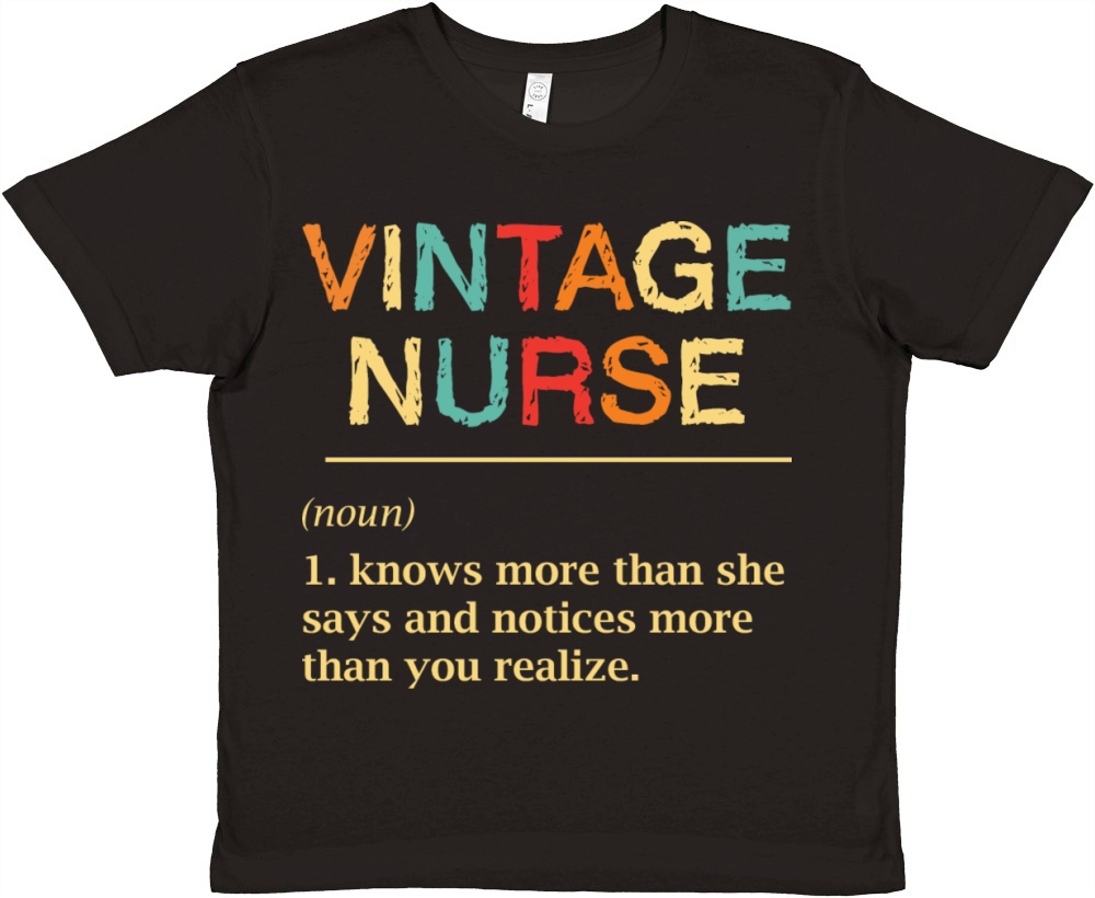 Vintage Nurse Definition Funny Nursing RN ER ED Premium Kids Crewneck T-shirt