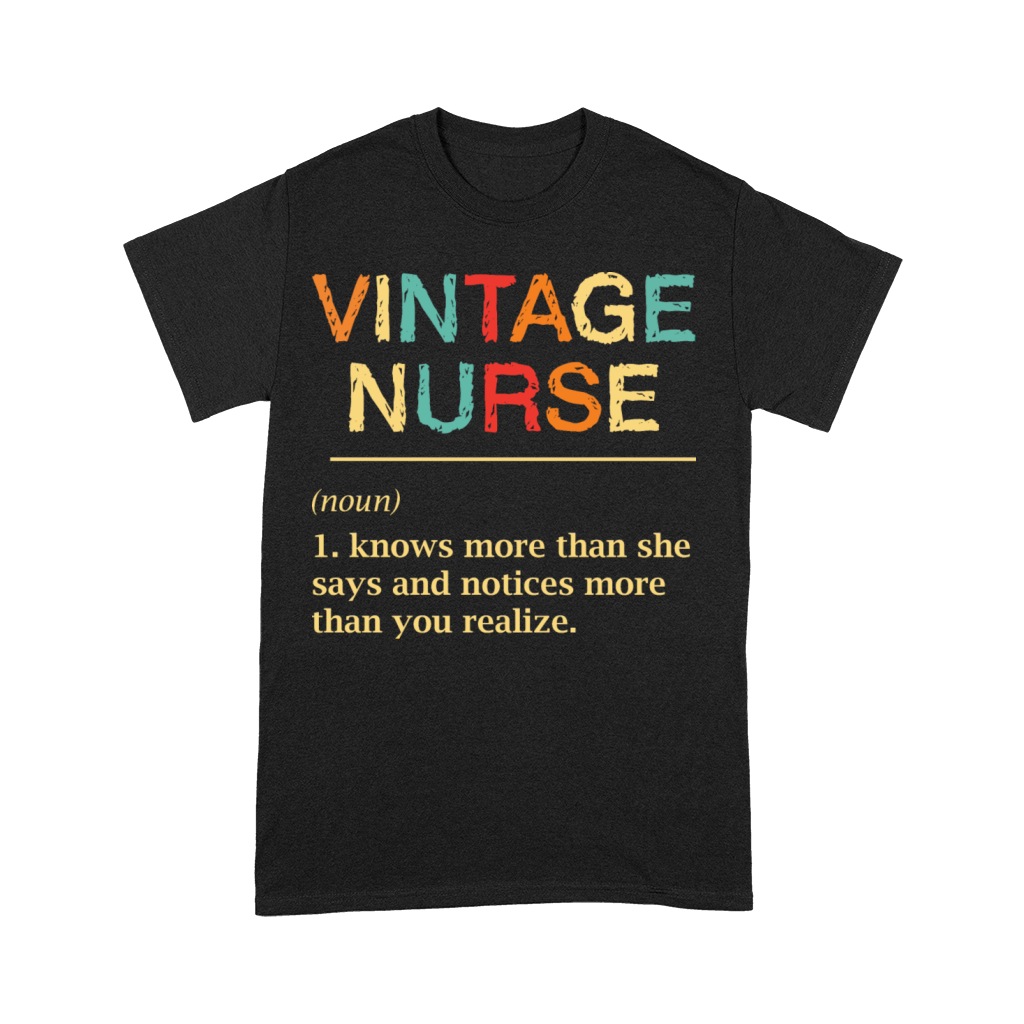 Vintage Nurse Definition Funny Nursing RN ER ED Premium T-shirt