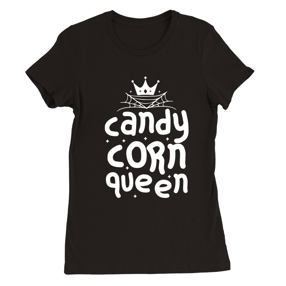 Candy Corn Queen Premium Womens Crewneck T-shirt