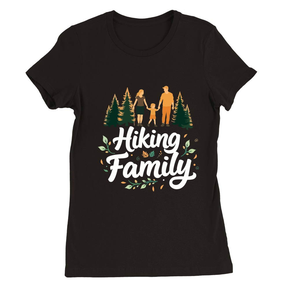 Hiking family Premium Womens Crewneck T-shirt