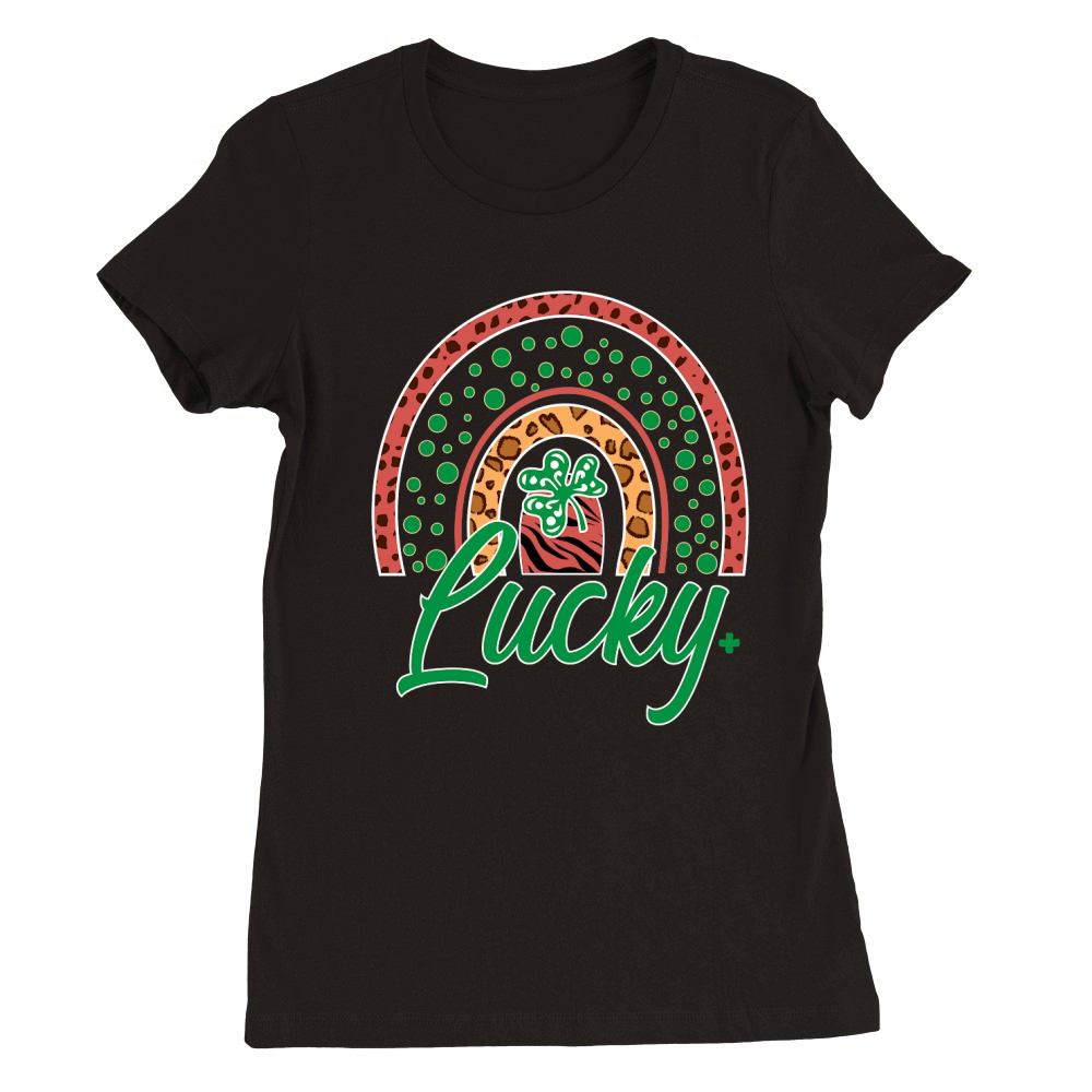 lucky t shirt design Premium Womens Crewneck T-shirt