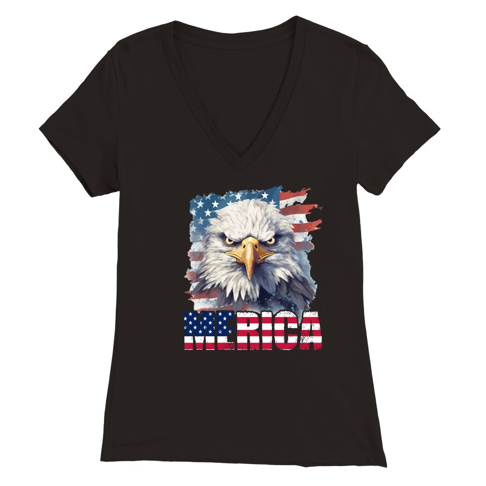 MERICA Premium Womens V-Neck T-shirt