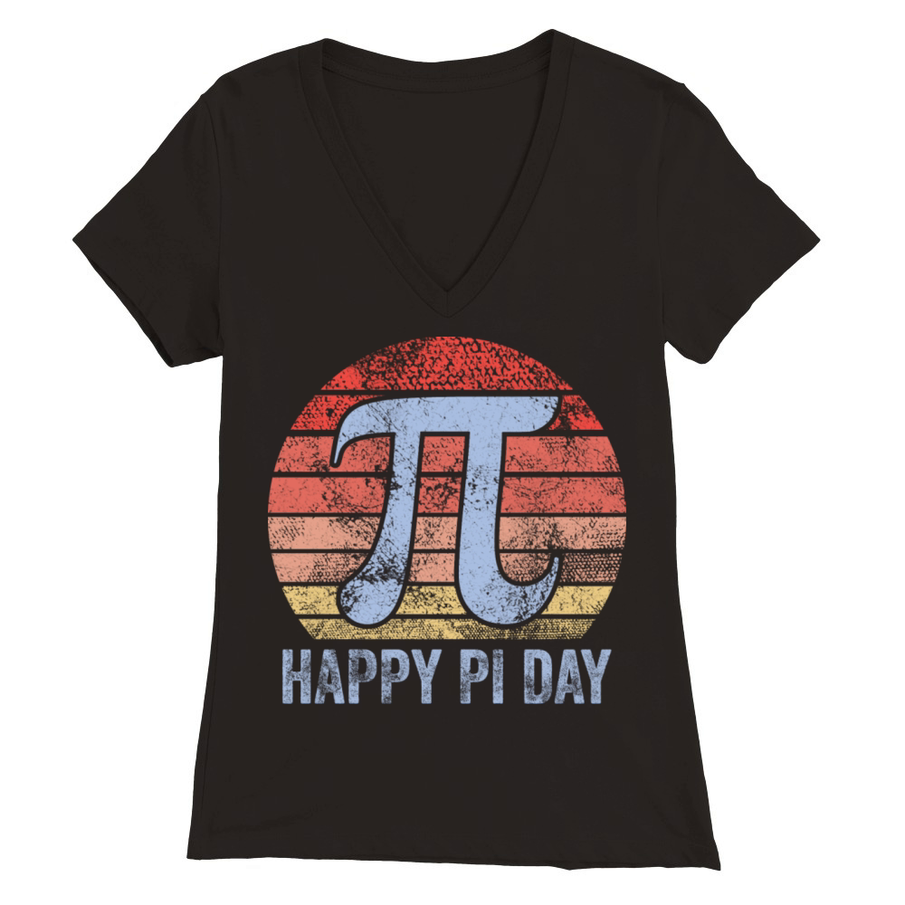 PI Day 2022 Math Lover Mathematics Retro Vintage Premium Womens V-Neck T-shirt
