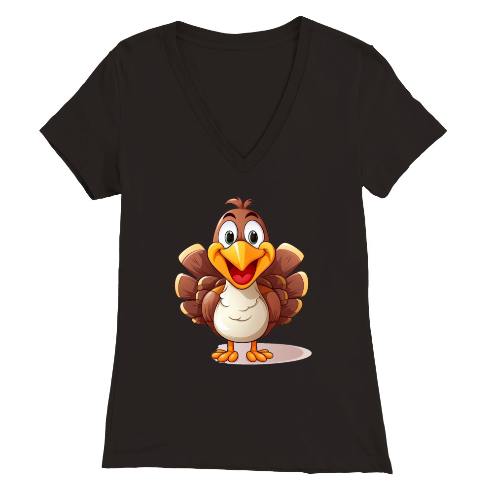 Thanksgiving Funny Turkey 11 Premium Womens V-Neck T-shirt