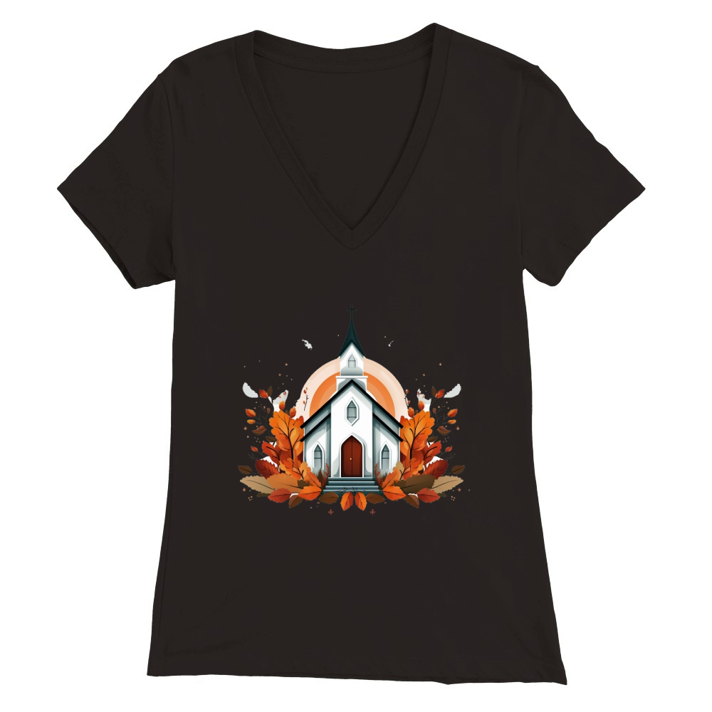 Thanksgiving Funny Turkey 25 Premium Womens V-Neck T-shirt