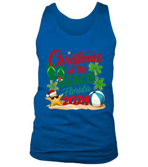Christmas At The Beach Florida 2024 Tank Top Unisex