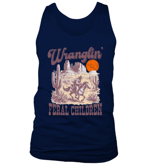 Raccoon Cowboy L Color Tank Top Unisex