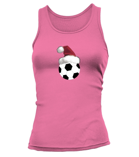 Christmas Soccer Ball Santa Claus Hat Tank top Woman