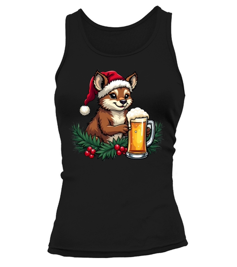 Funny Animal Beer Christmas Sublimation 6 10 Tank top Woman