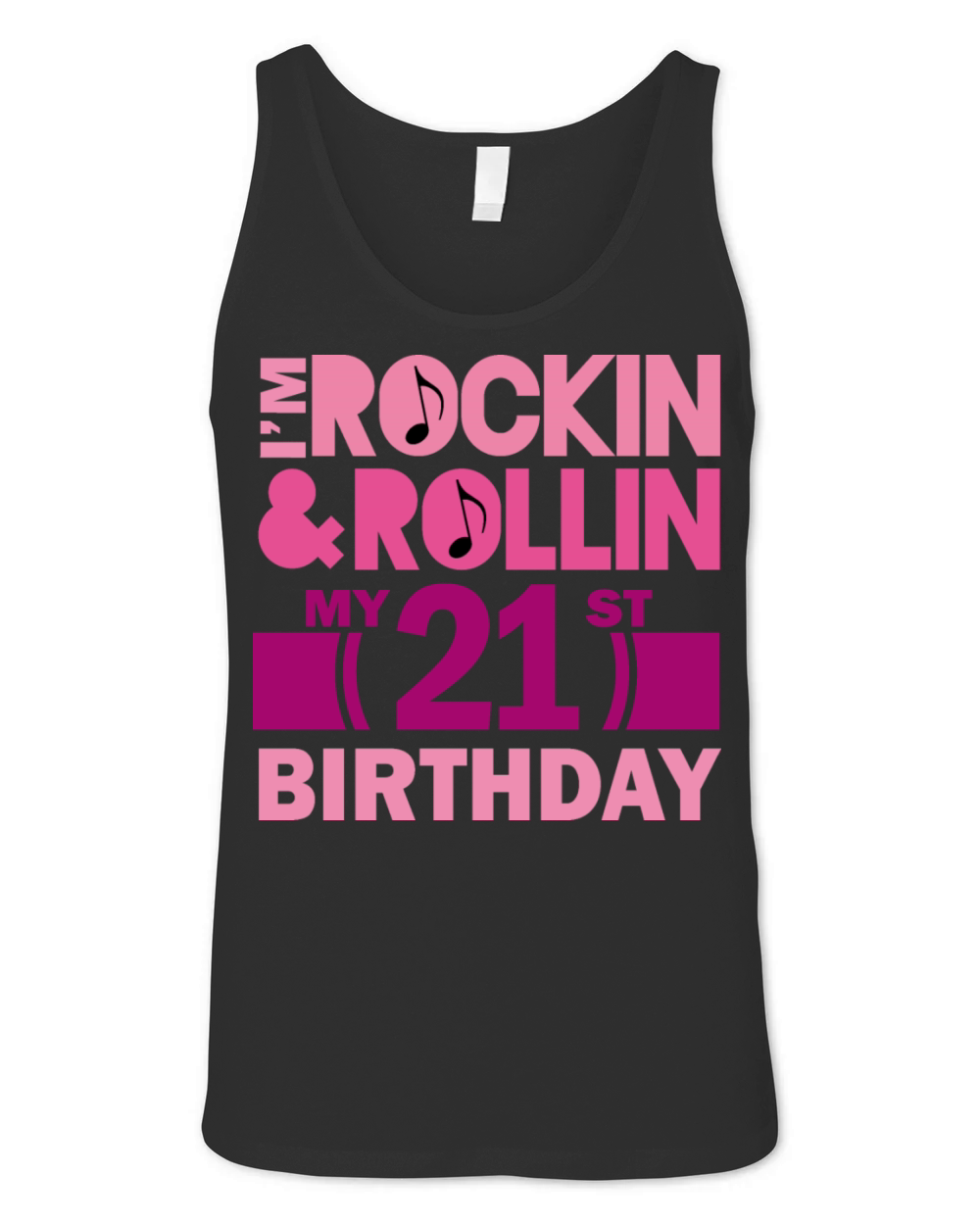 21st Birthday Rock N Roll Unisex Jersey Tank