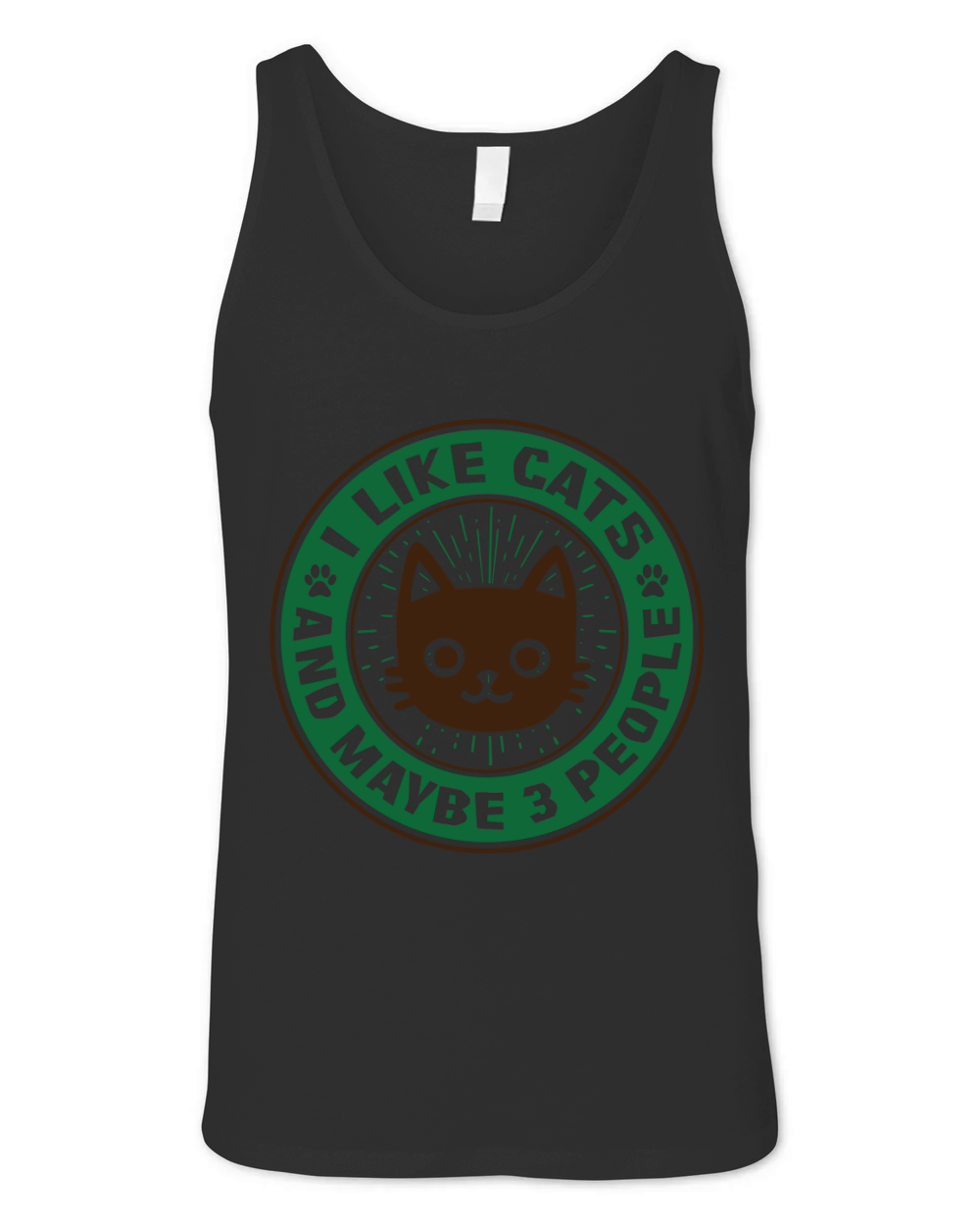 I Like Cats And Maybe 3 People Unisex Jersey Tank