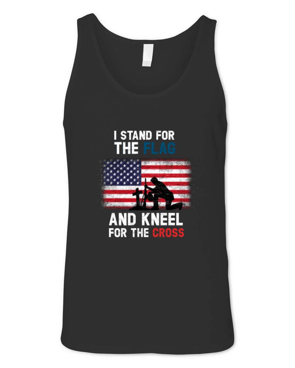 I Stand for the Flag I Kneel for the Cross Unisex Jersey Tank