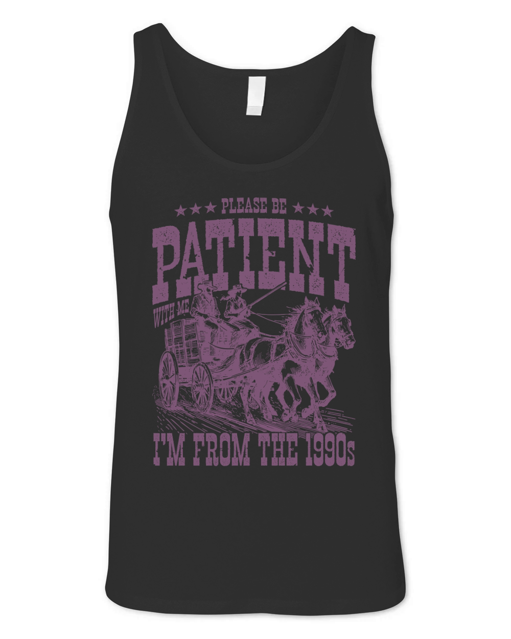 Im From The 1900s Cowboy Western L Purple Unisex Jersey Tank