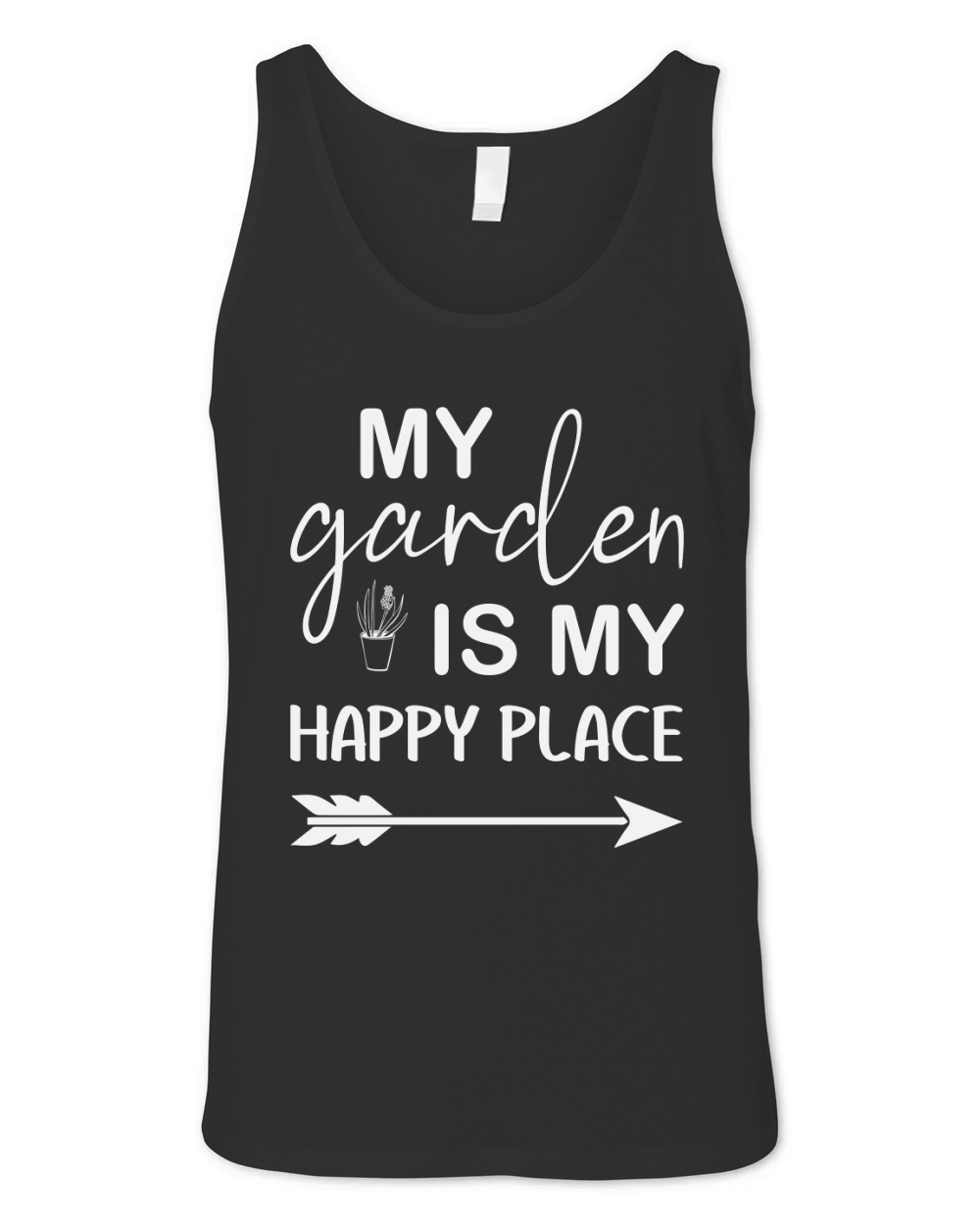 My Garden is My Happy Place Unisex Jersey Tank