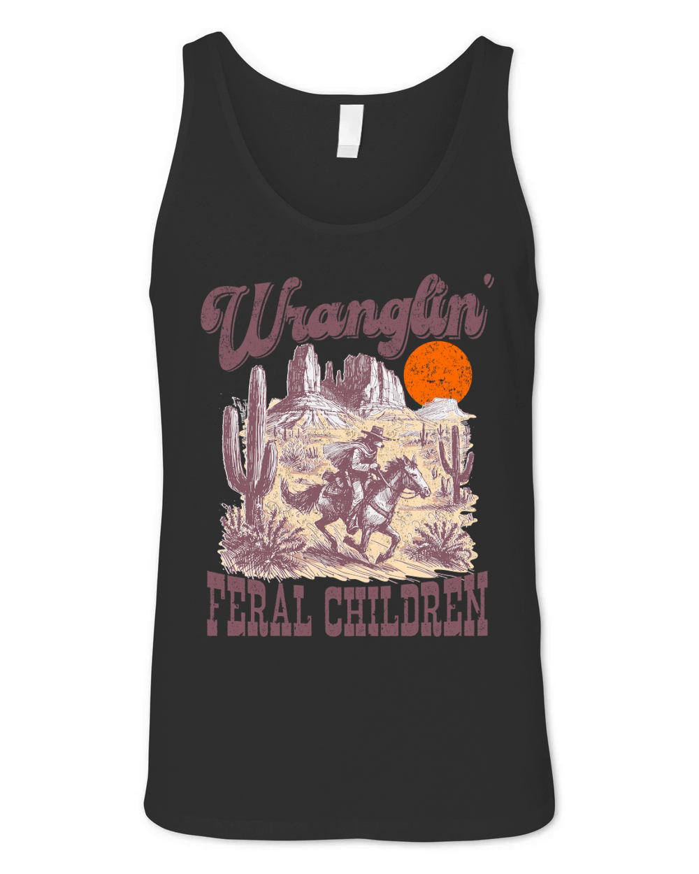 Raccoon Cowboy L Color Unisex Jersey Tank