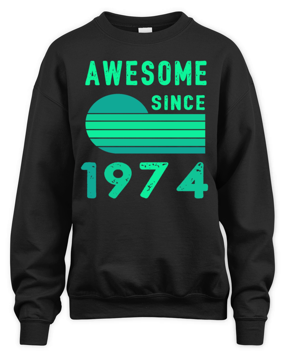 1974 Birthday Retro Vintage Gift age Unisex Premium Crewneck Sweatshirt